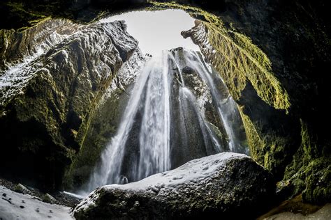 Gljufrabui Waterfall Gljúfrabúi Or Canyon Dweller Is A B Flickr