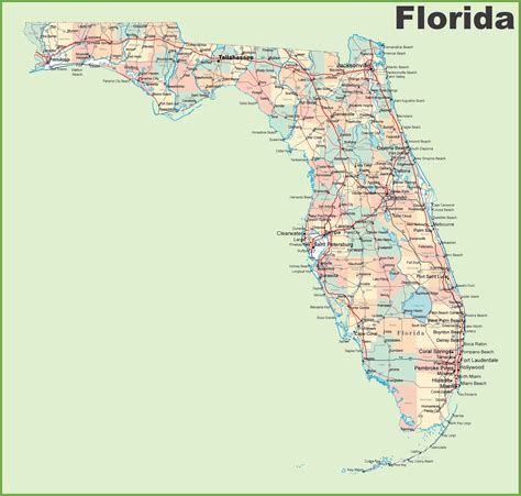 Mapas Detallados De Florida Para Descargar Gratis E Imprimir In Mapa De