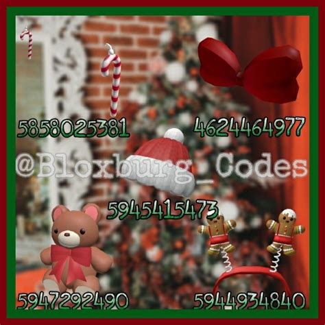 ⛄christmas Accessorie Codes⛄ Bloxburg Decal Codes Coding Custom Decals