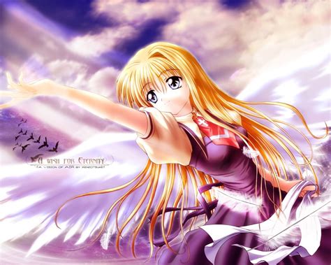 Yellow Haired Female Anime Character Hd Wallpaper Wallpaper Flare