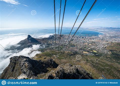 Aerial View Of Cape Town South Africa On A Sunny Afternoon Stock