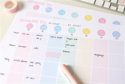 Plannings Pastel à Télécharger Pour Planifier Votre Journée Ou Votre