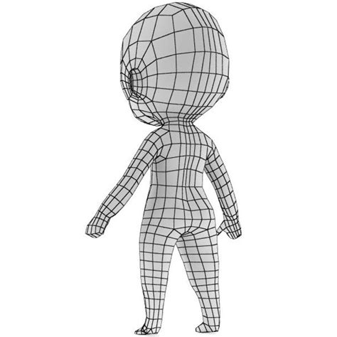 Chibi Base Mesh 3d Model 6 Max Obj Fbx 3ds Free3d