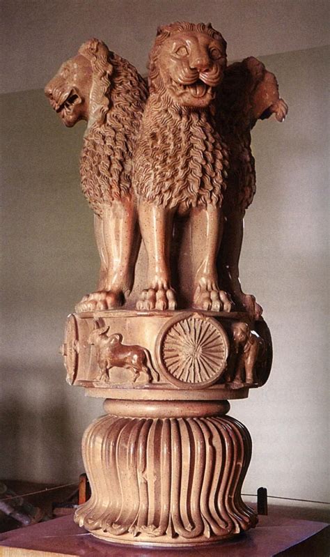 Lion Captial From Sarnath India Maurya Period 250 Bce Polished