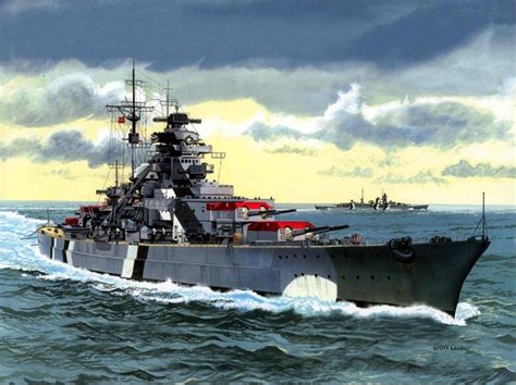Bismarck Don Greer Battleship World War Two Navy Art