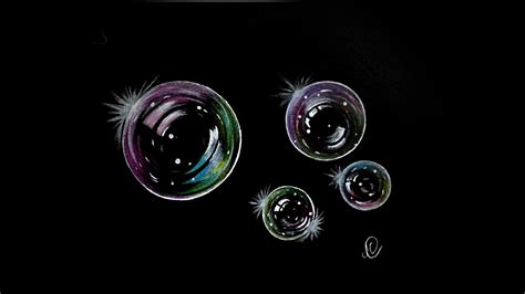 Drawing Bubbles On Black Paper Youtube
