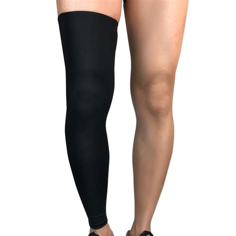 1 pair full leg sleeves compression leg sleeves for men women football basketball cycling gym