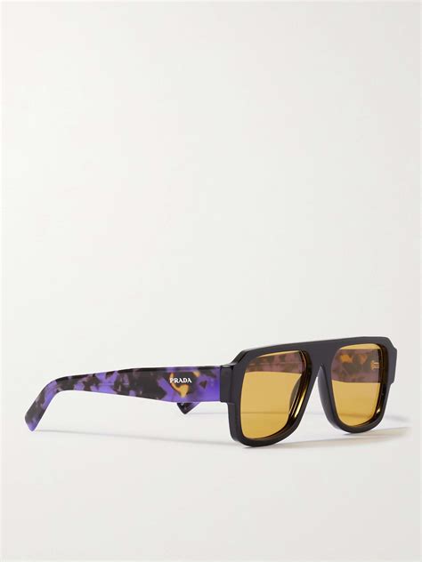 Prada Eyewear Oversized Aviator Style Acetate Sunglasses For Men Mr Porter