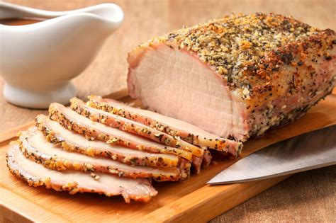 Bone, rosemary, flour, salt, pork shoulder roast, olive oil, stock. Garlic and Herb Crusted Pork Loin Roast Recipe