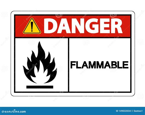 Danger Flammable Symbol Sign Isolate On White Background Vector