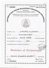 Rajasthan University Degree Pictures