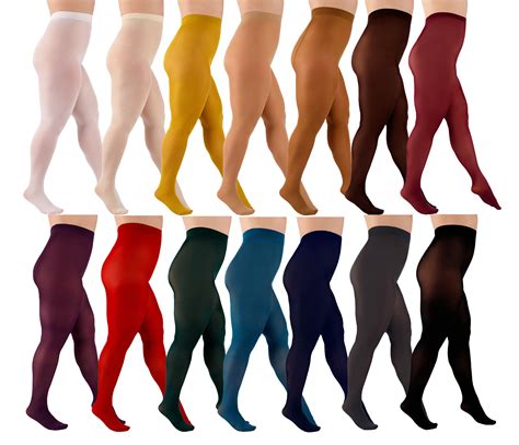women opaque microfiber tights 60 denier range of colours etsy uk