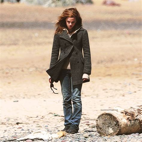 Hermione Walking On The Beach Near Shell Cottage In The Deathly Hallows Part 2 Wizards And