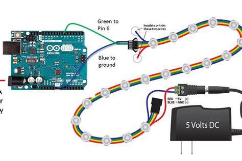 Connecting 12v Ws2811 Rgb Leds To Arduino Uno And 5v Power Source
