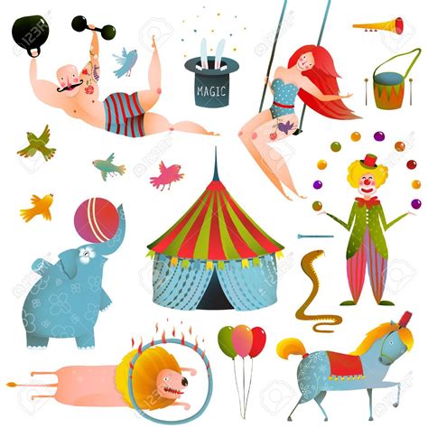 Circus Carnival Show Clip Art Vintage Collection Fun And Cute