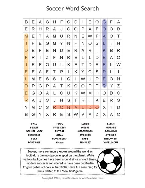 Soccer Word Search Printable World Cup Word Search Learning Liftoff