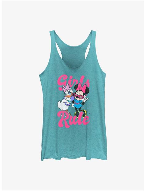 Disney Mickey Mouse Daisy And Minnie Girls Rule Girls Tank Blue Hot Topic