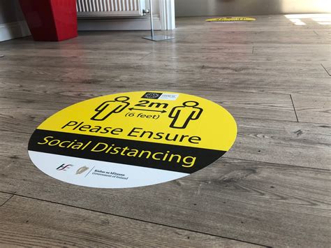 Social Distancing Floor Stickers Decals Ireland