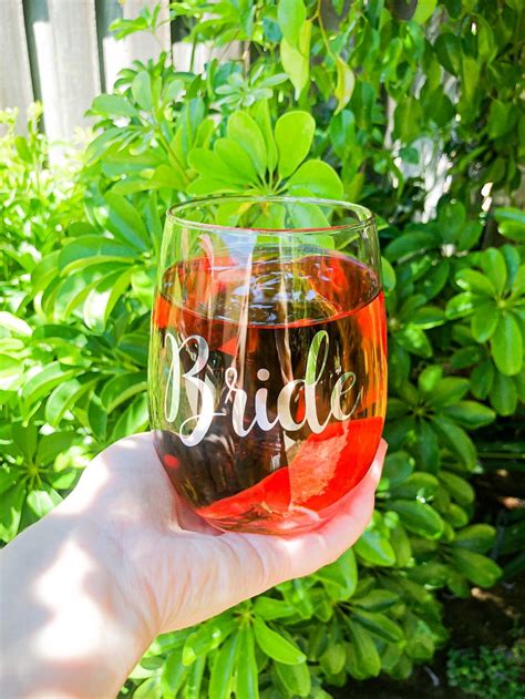 Custom Wine Glass Bride Wine Glass Wedding Wine Glasses Etsy