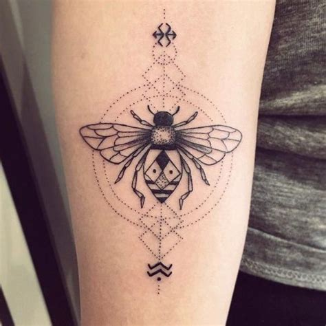 Dotted Black Bee Tattoo The Tribal Bee Serves The Important Role In