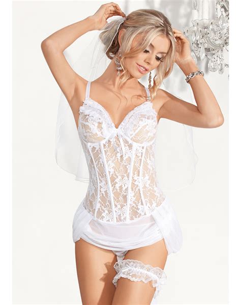 1pcs bride wedding dress white lace erotic lingerie costumes sexy lingerie uniforms perspective