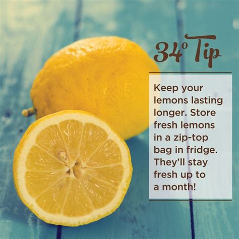 Keep Your Lemons Fresher Longer Tips 34degrees Fresh Lemons