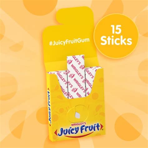 Juicy Fruit Original Bubble Gum Single Pack 15 Ct Frys Food Stores