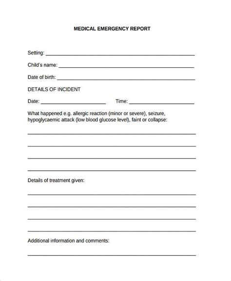Free Sample Incident Report Form Templates Free Printable Templates