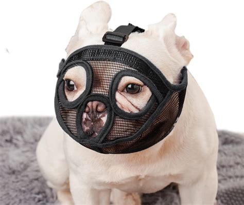 Buy Lepark Short Snout Dog Muzzle Adjustable Mesh Bulldog Muzzle To