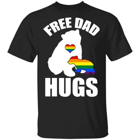free dad hugs lgbt bear shirt matching pride lgbt flag gay be lesbian father s day ts t shirt