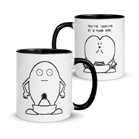 I Think You Should Leave Nude Egg Mug From Feed Eggs Game Etsy