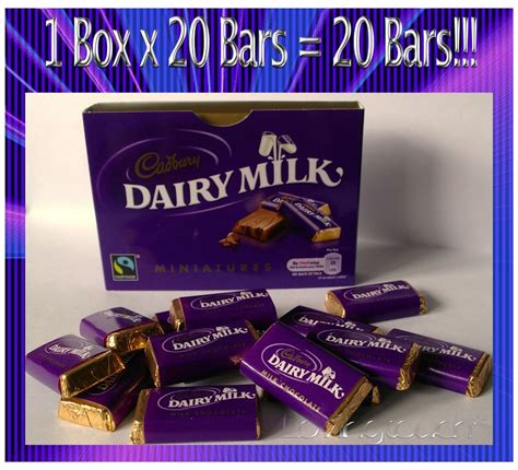 Cadbury Dairy Milk Miniatures 1 X 20 Box 20 Wrapped Milk Chocolate