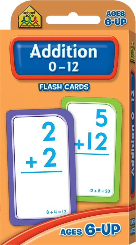 School Zone Addition 0 12 Flash Cards School Zone Educational