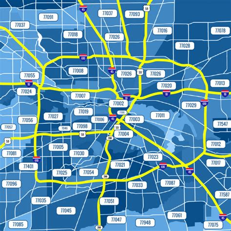 Houston Texas Zip Code Maps