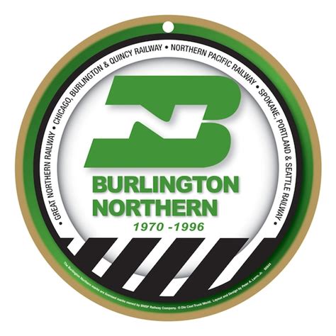 Burlington Northern Railroad Logo Wood By Creativereproduction