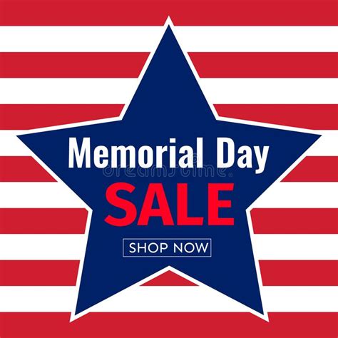 Memorial Day Sale Banner Template Design Of National Flag Colors Stock