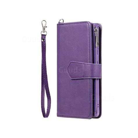 Retro Luxury Multifunction Zipper Leather Phone Wallet For Samsung