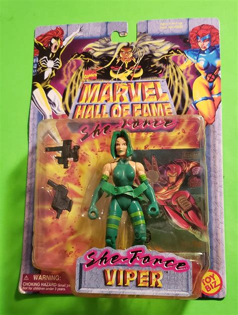 Vintage 1997 Viper She Force Mavel Hall Of Fame Figure Toy Biz Etsy