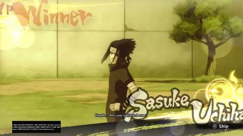 Naruto Shippuden Ultimate Ninja Storm 4 Memory Fragment Sasuke Vs