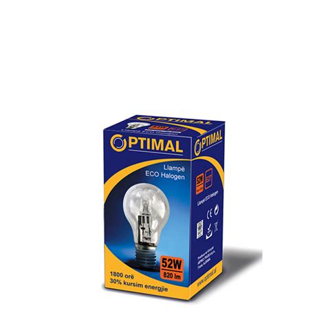 Llampë ECO Halogene OPTIMAL 820Lm, 52W, E27, 2700K | OPTIMAL