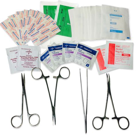 Exam Room Instruments Surgical And Suture Kit 4 Instruments And 2