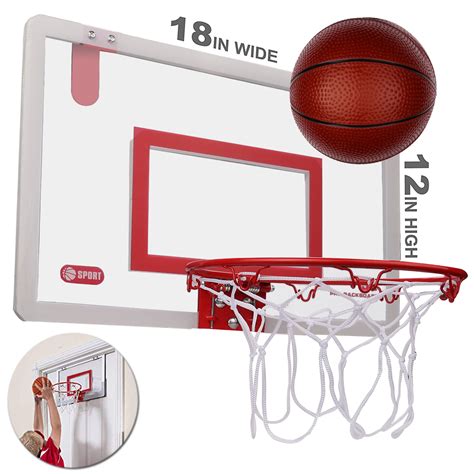 Odoland 18 Indoor Mini Basketball Hoop Set Over The Door Basketball