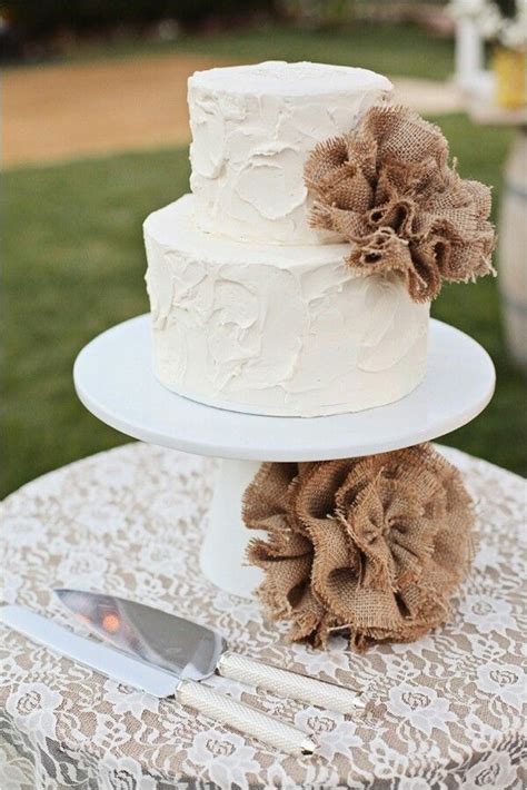 Rustic Wedding Cake Ideas Wedding Cake Rustic Burlap Wedding Cake