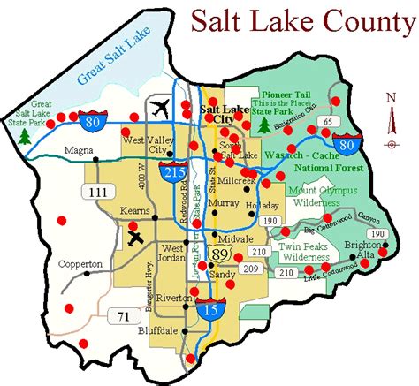 Salt Lake County Zip Code Map