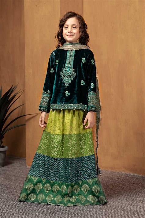 Maria B Fancy Kids Dresses Designs For Girls 2020 21