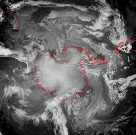 Antarctic Infrared Satellite Composite From 20 January 2011 At 1500