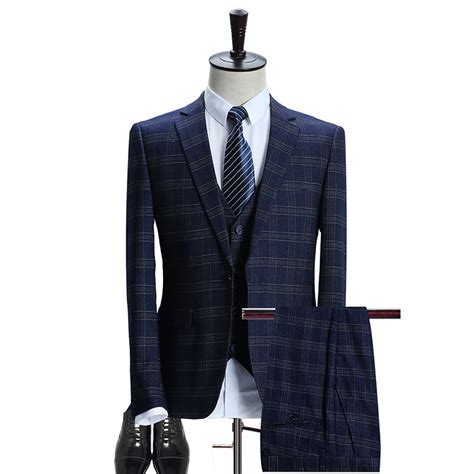 $30 off select tuxedo and suit rentals. Mens Plaid Suit 2018 Slim Fit Wedding Suits Men High ...