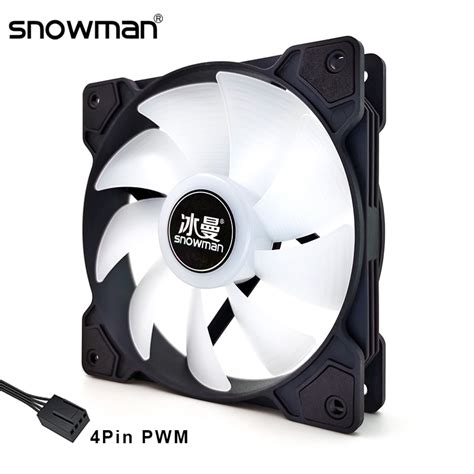 Snowman Pwm 4 Pin Argb 120mm Pc Case Fan Quiet 12cm Cooling Fan Silent