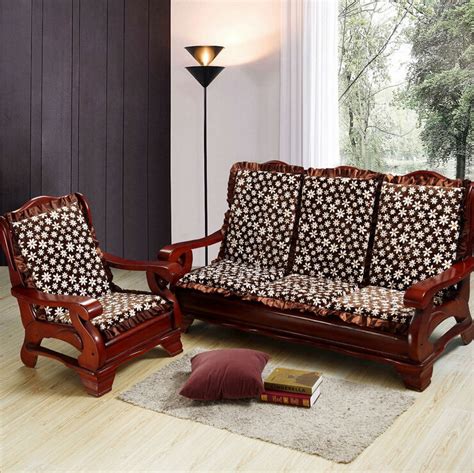 Available in a variety of styles, our slipcovers come in sizes and designs custom fit for your sofa or chair. Cushions For Wooden Sofa Wooden Cushion Sofa Set व डन स फ ...