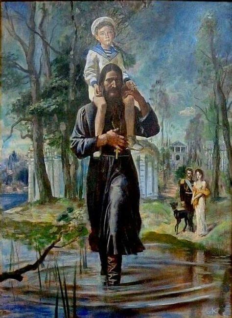 A Painting Of Tsarevich Alexei Nikolaevich Romanov Of Russia On Grigori